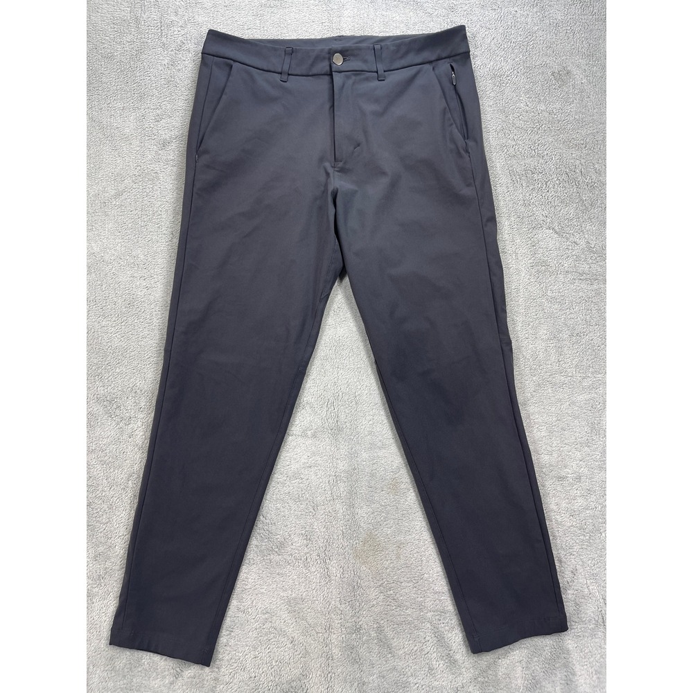 Lululemon Trousers Men 32 Black Commission Pant Slim Fit Warpstreme Stretch